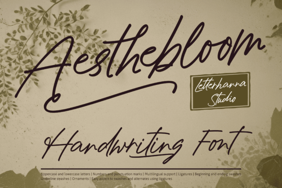 Aesthebloom: A Refined Script Font for Editorial Design