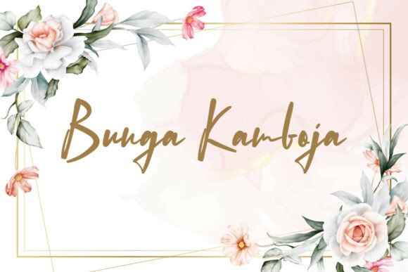 Bunga Kamboja: A Thoughtful Script Font for Editorial Warmth