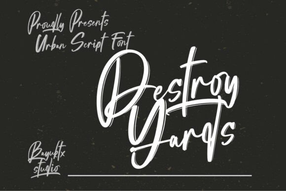 Destroy Yards: A Bold Script Font for Editorial Expression