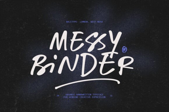 Messy Binder: A Handwritten Font with Personality