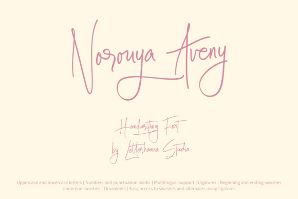 Norouya Aveny: A Handwritten Script Font for Thoughtful Crafters