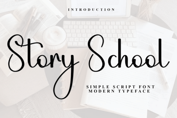 Story School: A Delicate Font for Branding and Design